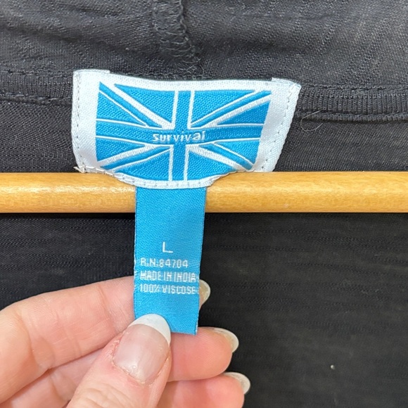 Black Survival Open-Front Cardigan - Picture 3 of 3